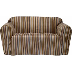 Boardwalk Stripe Microsuede Sofa Drop Skirt
