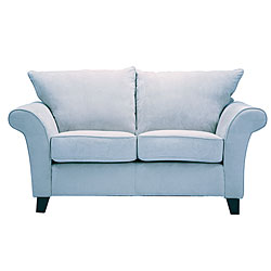 Provence Sky Blue Microfiber Flared Arm Loveseat