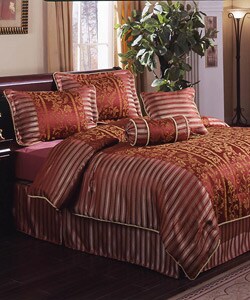 Amengo Burgundy King Comforter Set $63