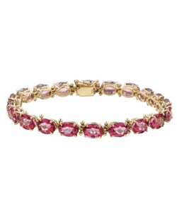 10k Yellow Gold Amethyst Bracelet