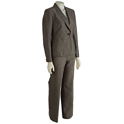 Famous NY Maker 1-button Sharkskin Pantsuit