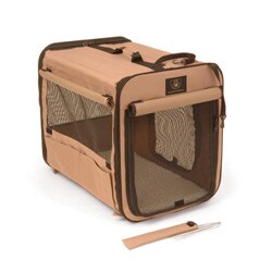Bone Voyage Taupe Medium Pup Tent Pet Carrier