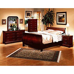 Louis Philippe 4-piece Cherry Bedroom Set