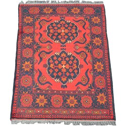 Afghan Khal Mohammadi Red Wool Rug (2'9 x 4')