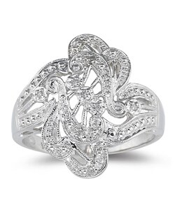 10k White Gold Diamond Cocktail Ring