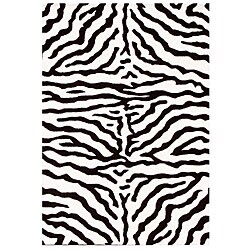 Durable Wool Zebra Stripes Area Rug (5' x 8')