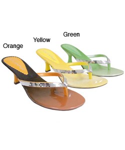 Liliana by Adi Low Heel Embellished Sandals