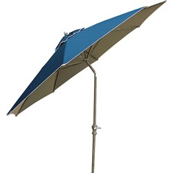 Premium Aluminum Woven Canopy Blue 9-foot Umbrella