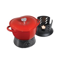 Red Heart Shaped 3-piece Party Crock Set