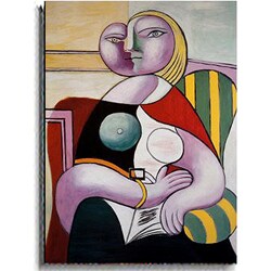Pablo Picasso 'Lecture, Woman Reading' Canvas Art