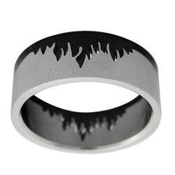 Stainless Steel Flame Puzzle Ring