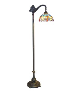 Tiffany-style Dragonfly Bridge Floor Lamp