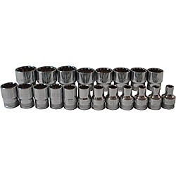 20-piece Patented SAE/ Metric 3/8-inch Drive Socket Set
