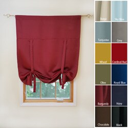 Solid Insulated Blackout Tie Up Shade