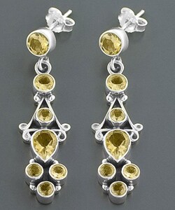 Sterling Silver Multi-gemstone Earrings (India)