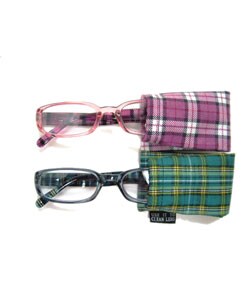 EvolutionEyes Plaid Crystal Reading Glasses