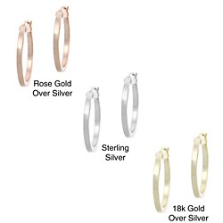 Sterling Silver 25mm Hoop Earrings