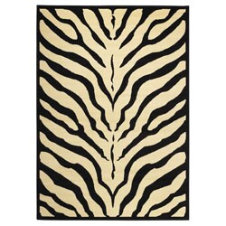 Virginia Zebra Print Olefin Rug (3'3 x 4'11)