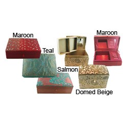 Embroidered and Sequined Rectangular Jewelry Box (India)