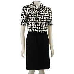 Jessica Howard Women's Houndstooth Jacket Dress