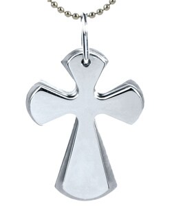 Stainless Steel Twin Cross Necklace