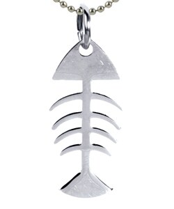 Stainless Steel Fish Bone Necklace