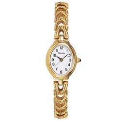 Bulova Women's Goldtone White Dial Watch