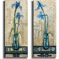 Natasha Rosova 'Deco Iris' 2-piece Art Canvas Set