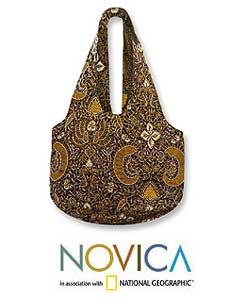 Beaded Batik 'Royal Garden' Handbag (Indonesia)