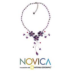 Amethyst 'Floral Cascade' Choker (Thailand)