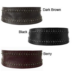 Linea Pelle Women's Studded Leather Belt