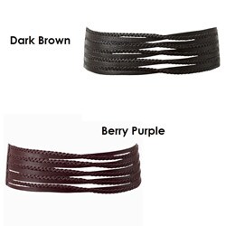 Linea Pelle Women's Cross-braid Waist Belt