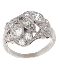 Platinum & 2.5ct Old Mine Diamond Cocktail Ring