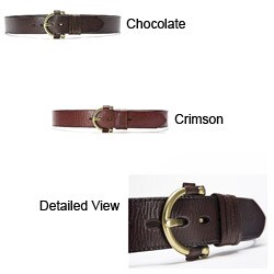 Linea Pelle Women's Leather and Brass Belt