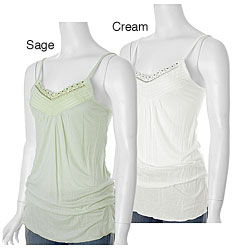 Ambiance Brand Women's Embellished Spaghetti Strap Top