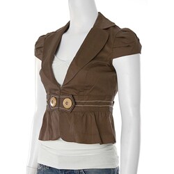 XOXO Women's Cap Sleeve Fashion Blazer