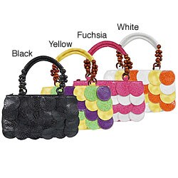 Je Veux Croc Print Multi-circle Handbag