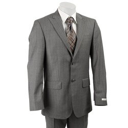 Kenneth Cole Men's Cashmere Blend Grey Stripe 2-button Suit