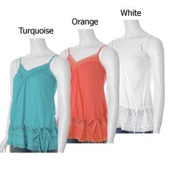 DoBe Women's Spaghetti Strap Lace Tank