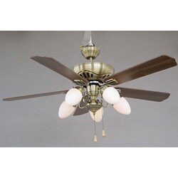  Antique Brass Finish 52-inch Ceiling Fan