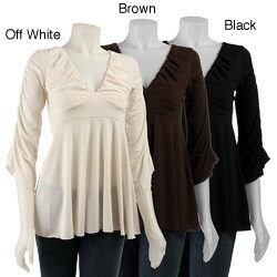 Simply Irresistible Women's V-neck Ruched-sleeve Top