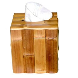 Square Bamboo Tissue Box Cover (China)