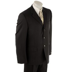 Perry Ellis Portfolio Men's Black Stripe Wool Suit