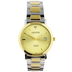 Croton Men's Diamond Dress Quartz Date Watch
