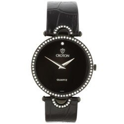 Croton Men's Crystal Dress Quartz Strap Watch