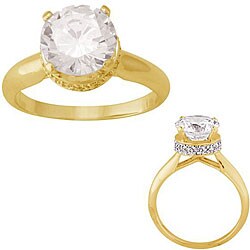 The Simon Frank Collection 14k Yellow Gold Overlay CZ Ring