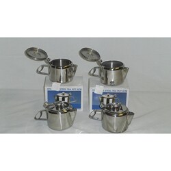 Stainless Steel 12-ounce Teapots (Set of 4)