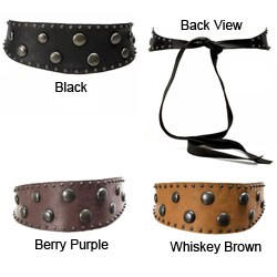 Linea Pelle Women's Studded Sash Waist Tie Belt