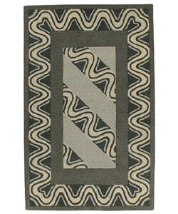 Hand-tufted Flow Collection Wool Rug (5' x 8')