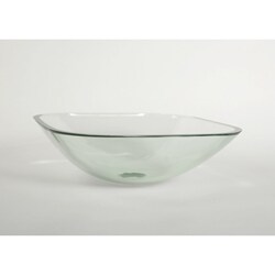 Baden Bath Clear Glass Vessel Square Sink 